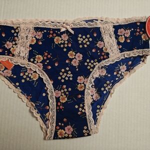 Splendies Floral Lace Trim Bikini Panties XL #0355
